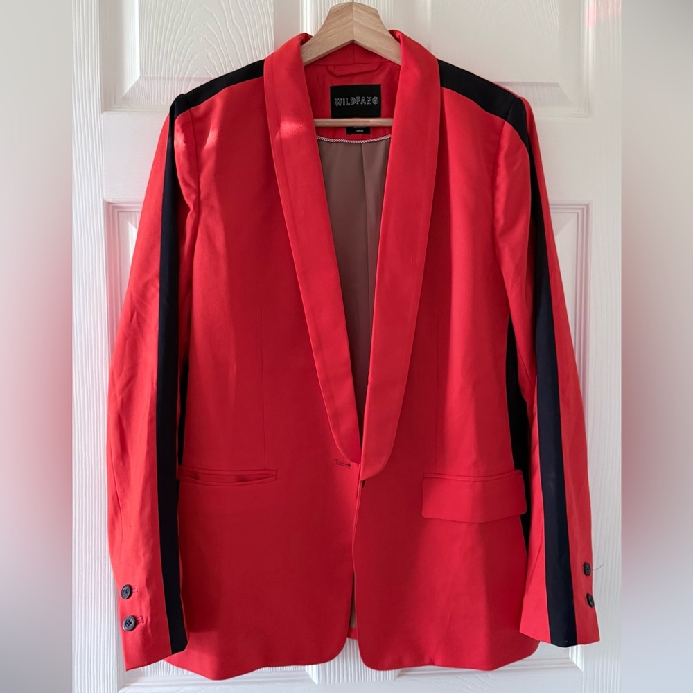 Wildfang Striking Red and Black Blazer